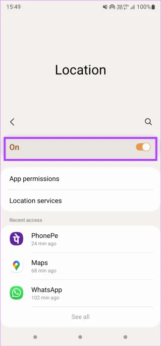 enable location services on android 2
