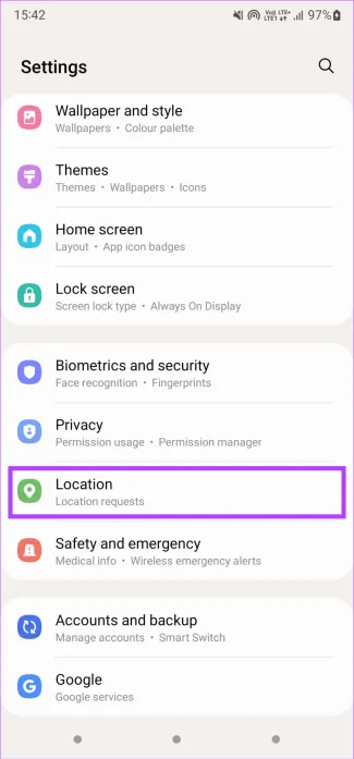enable permission on android