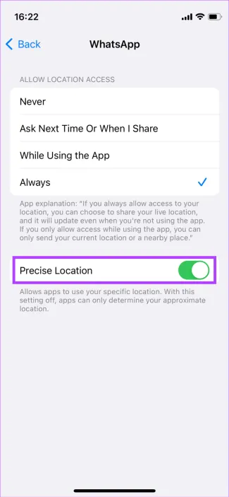 enable permission on iphone 5
